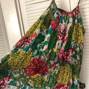 Natural Life Adjustable Strap Cotton Breathable Floral Dress